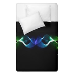 Colorful Neon Art Light Rays, Rainbow Colors Duvet Cover Double Side (single Size) by picsaspassion