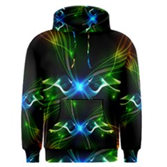 Colorful Neon Art Light Rays, Rainbow Colors Men s Pullover Hoodie by picsaspassion