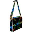 Colorful Neon Art Light rays, rainbow colors Cross Body Office Bag View2