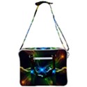 Colorful Neon Art Light rays, rainbow colors Cross Body Office Bag View3