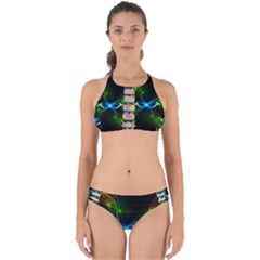 Colorful Neon Art Light Rays, Rainbow Colors Perfectly Cut Out Bikini Set by picsaspassion