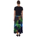 Colorful Neon Art Light rays, rainbow colors Flared Maxi Skirt View2