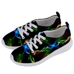 Colorful Neon Art Light Rays, Rainbow Colors Women s Lightweight Sports Shoes by picsaspassion