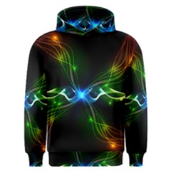 Colorful Neon Art Light Rays, Rainbow Colors Men s Overhead Hoodie by picsaspassion