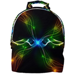 Colorful Neon Art Light Rays, Rainbow Colors Mini Full Print Backpack by picsaspassion