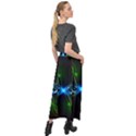 Colorful Neon Art Light rays, rainbow colors Velour Split Maxi Skirt View2