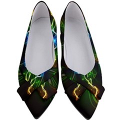 Colorful Neon Art Light Rays, Rainbow Colors Women s Bow Heels by picsaspassion