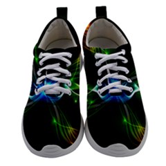 Colorful Neon Art Light Rays, Rainbow Colors Women Athletic Shoes by picsaspassion