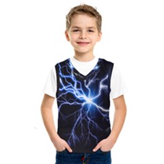 Blue Thunder Colorful Lightning Graphic Impression Kids  Sportswear by picsaspassion