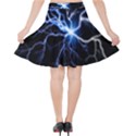 Blue Thunder Colorful Lightning graphic impression Velvet High Waist Skirt View2