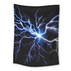 Blue Thunder Colorful Lightning Graphic Impression Medium Tapestry