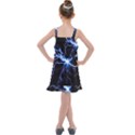 Blue Thunder Colorful Lightning graphic impression Kids  Overall Dress View2