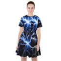 Blue Thunder Colorful Lightning graphic impression Sailor Dress View1