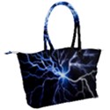 Blue Thunder Colorful Lightning graphic impression Canvas Shoulder Bag View2