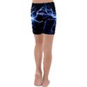 Blue Thunder Colorful Lightning graphic impression Kids  Lightweight Velour Capri Yoga Leggings View4