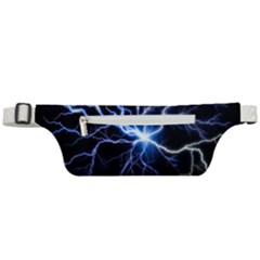 Blue Thunder Colorful Lightning Graphic Impression Active Waist Bag by picsaspassion