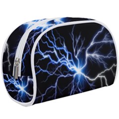 Blue Thunder Colorful Lightning Graphic Impression Makeup Case (large) by picsaspassion