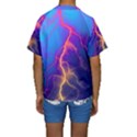 Blue Lightning colorful digital art Kids  Short Sleeve Swimwear View2