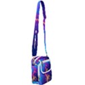 Blue Lightning colorful digital art Shoulder Strap Belt Bag View1