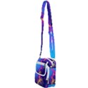 Blue Lightning colorful digital art Shoulder Strap Belt Bag View2