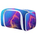 Blue Lightning colorful digital art Toiletries Pouch View1