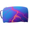 Blue Lightning colorful digital art Toiletries Pouch View3