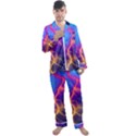 Blue Lightning colorful digital art Men s Satin Pajamas Long Pants Set View1