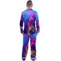 Blue Lightning colorful digital art Men s Satin Pajamas Long Pants Set View2