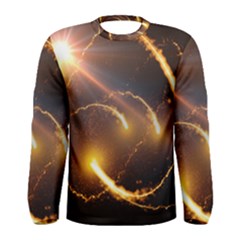 Flying Comets And Light Rays, Digital Art Men s Long Sleeve Tee