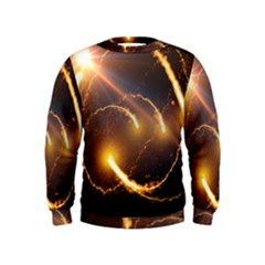 Flying Comets And Light Rays, Digital Art Kids  Sweatshirt by picsaspassion