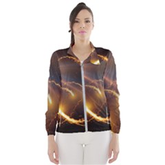 Flying Comets And Light Rays, Digital Art Women s Windbreaker