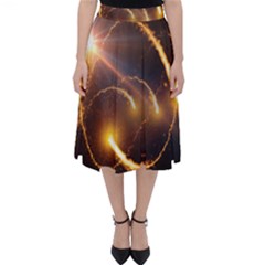 Flying Comets And Light Rays, Digital Art Classic Midi Skirt by picsaspassion