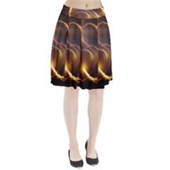 Flying Comets And Light Rays, Digital Art Pleated Skirt by picsaspassion