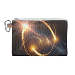 Flying Comets And Light Rays, Digital Art Canvas Cosmetic Bag (large) by picsaspassion