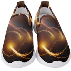 Flying Comets And Light Rays, Digital Art Kids  Slip On Sneakers by picsaspassion