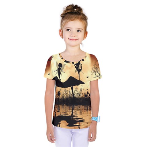 Cute Little Dancing Fairy In The Night Kids  One Piece Tee by FantasyWorld7