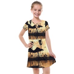 Cute Little Dancing Fairy In The Night Kids  Cross Web Dress by FantasyWorld7