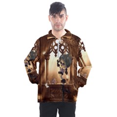 Little Dark Fairy In The Night Men s Half Zip Pullover by FantasyWorld7