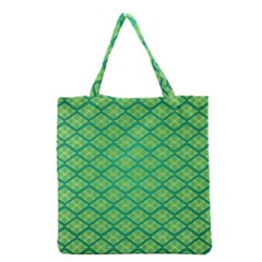 Pattern Texture Geometric Green Grocery Tote Bag by Mariart