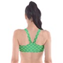 Pattern Texture Geometric Green Plunge Bikini Top View2