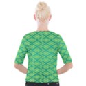 Pattern Texture Geometric Green Cropped Button Cardigan View2