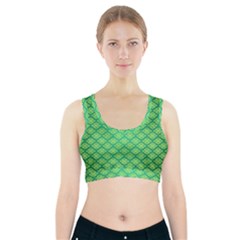 Pattern Texture Geometric Green Sports Bra With Pocket by Mariart