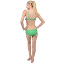 Pattern Texture Geometric Green Layered Top Bikini Set View2