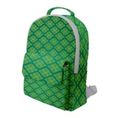 Pattern Texture Geometric Green Flap Pocket Backpack (large) by Mariart