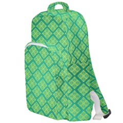 Pattern Texture Geometric Green Double Compartment Backpack by Mariart