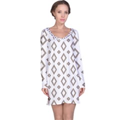 Background Texture Triangle Long Sleeve Nightdress