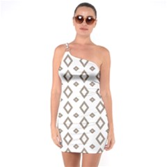 Background Texture Triangle One Soulder Bodycon Dress