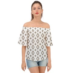 Background Texture Triangle Off Shoulder Short Sleeve Top