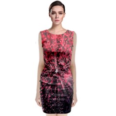 Abstract Background Wallpaper Sleeveless Velvet Midi Dress