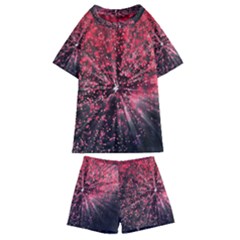 Abstract Background Wallpaper Kids  Swim Tee And Shorts Set